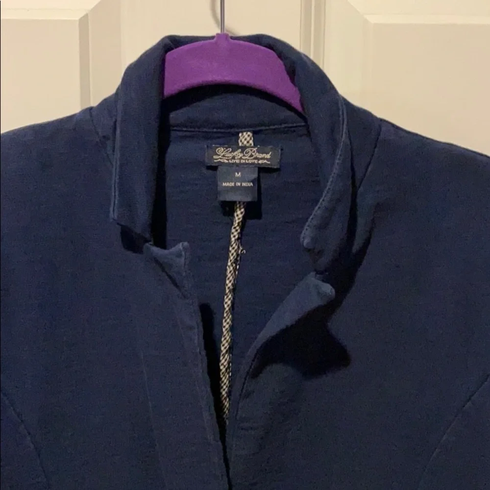 Lucky Brand Navy Casual Blazer EUC